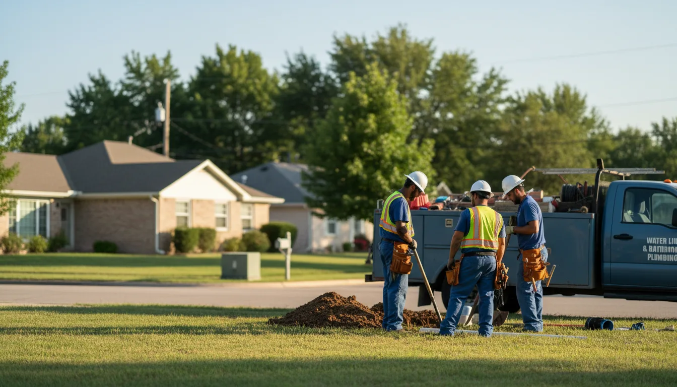 Residential water line and bathroom plumbing service in Swansea, MA